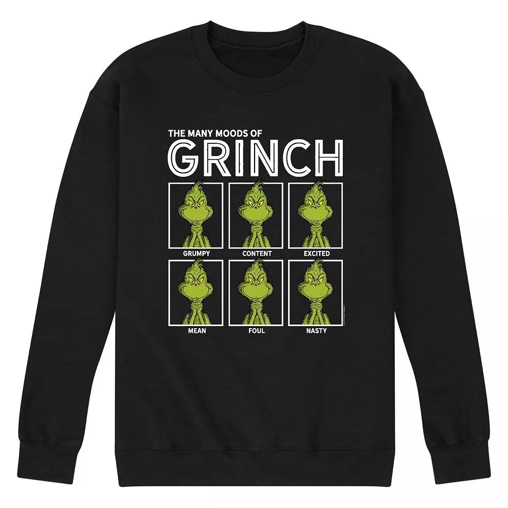 Men's Dr. Suess The Grinch Moods Sweatshirt,  Product Image