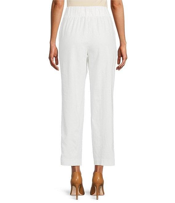 Investments Petite Size Woven Blue Lolite Status Border Long Sleeve Point Collar Button Front Top Product Image