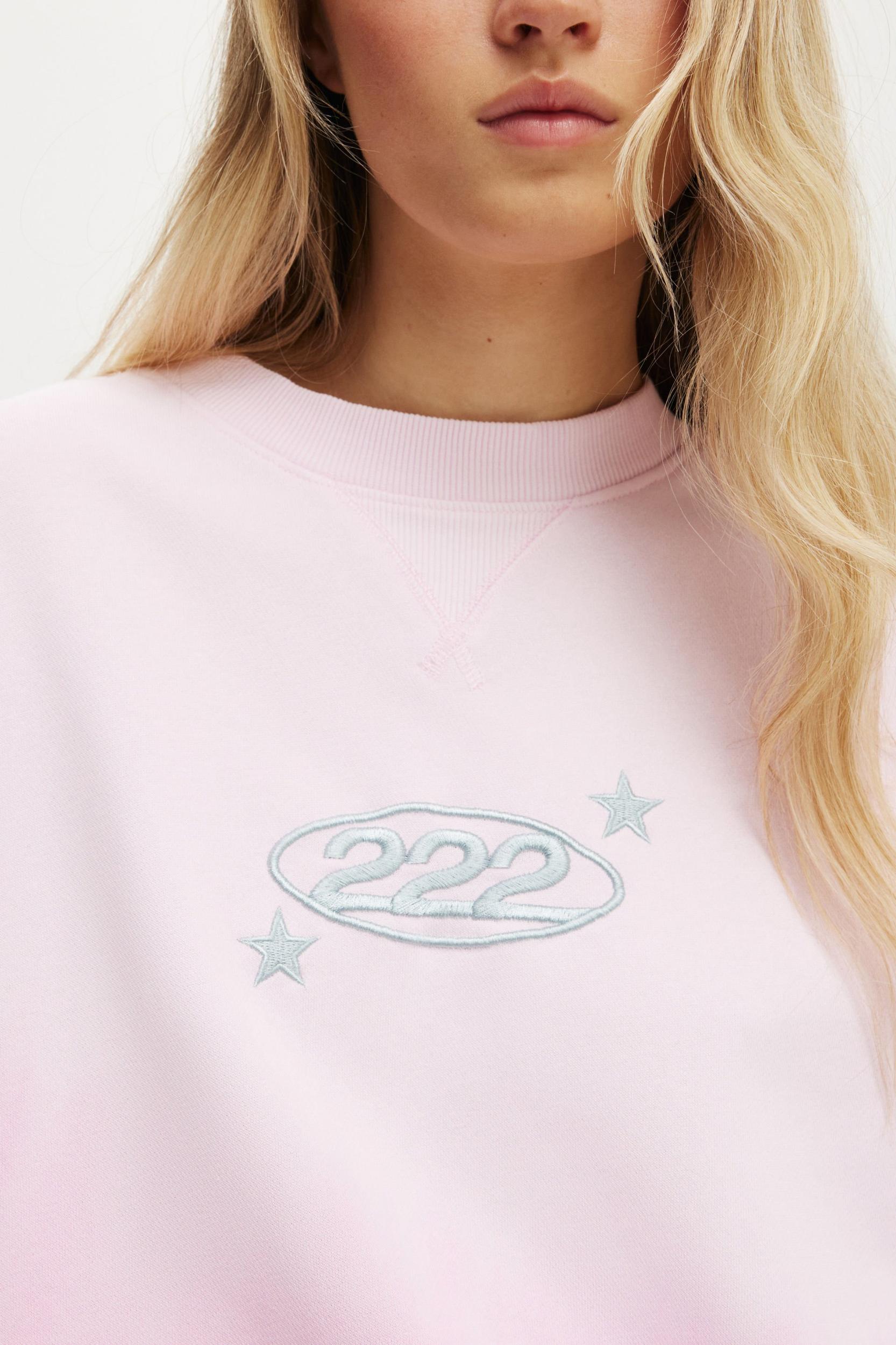 Dip Dye Graphic Crew Sweatshirt Product Image