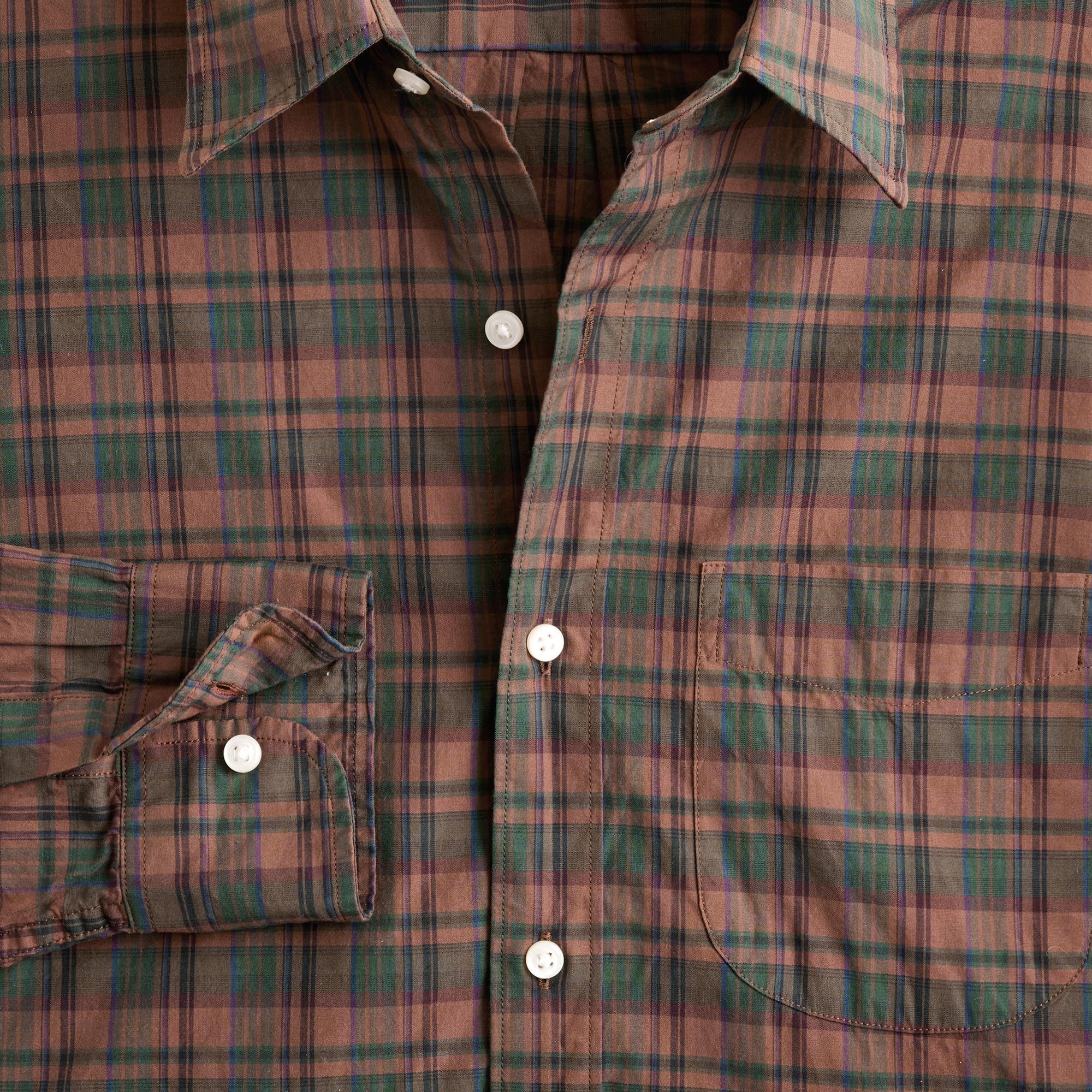 Slim Secret Wash cotton poplin shirt with point collar Product Image