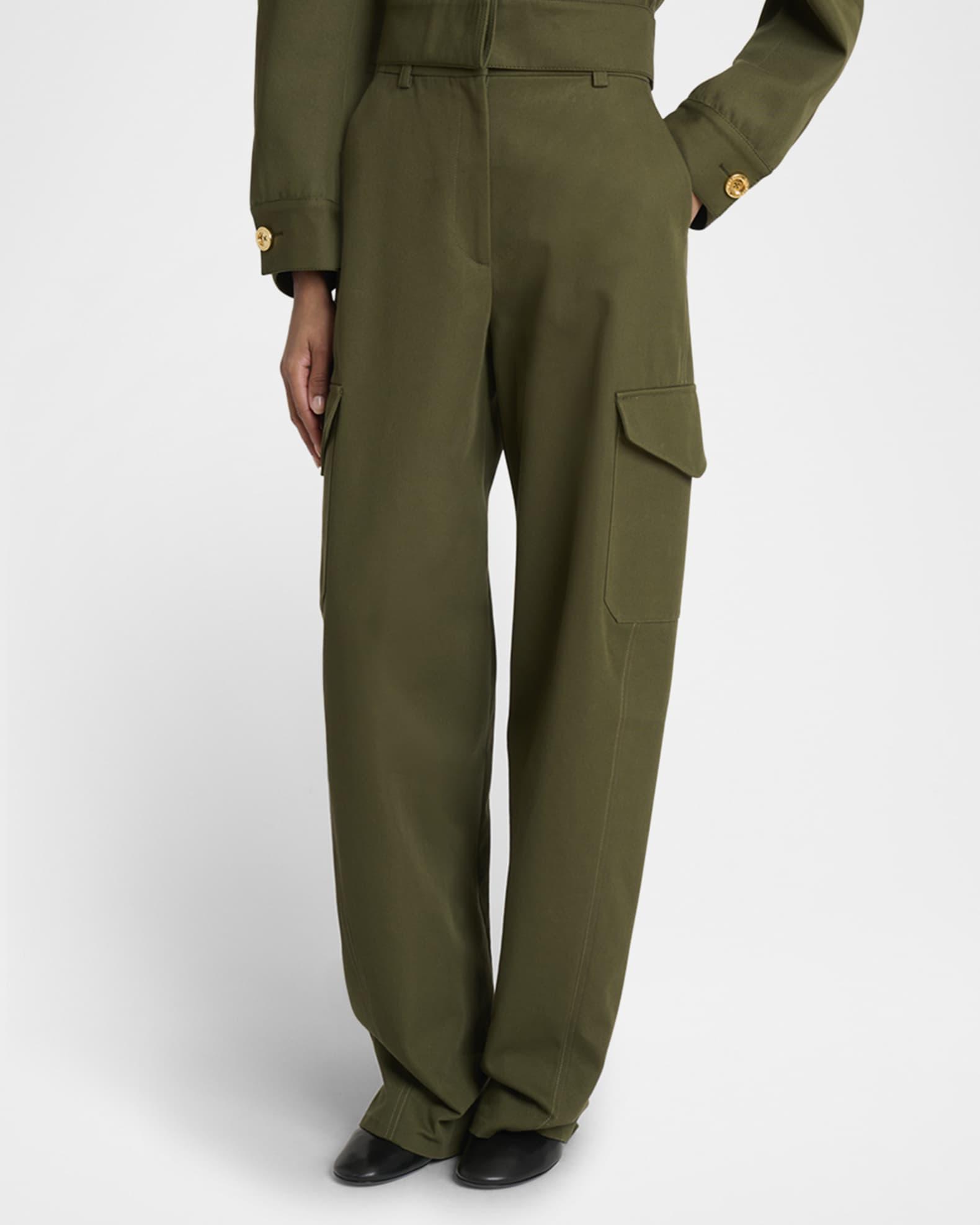 Barrel Leg Cargo Wool Trousers Product Image
