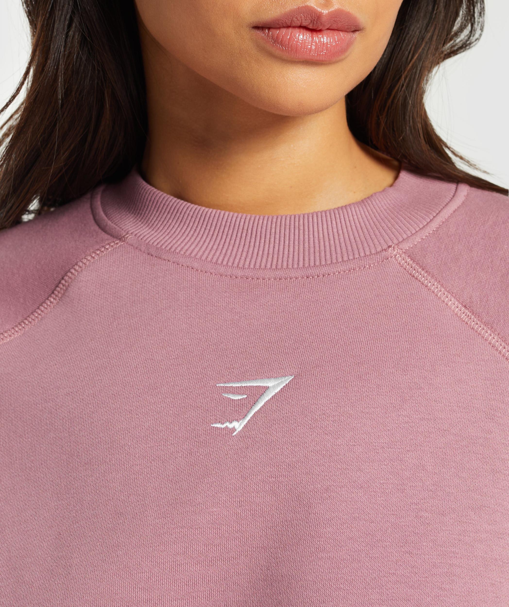 Gymshark Training Oversized Fleece Sweatshirt - Calm Pink Female Product Image