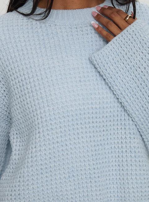 Elinda Knit Sweater Blue Product Image