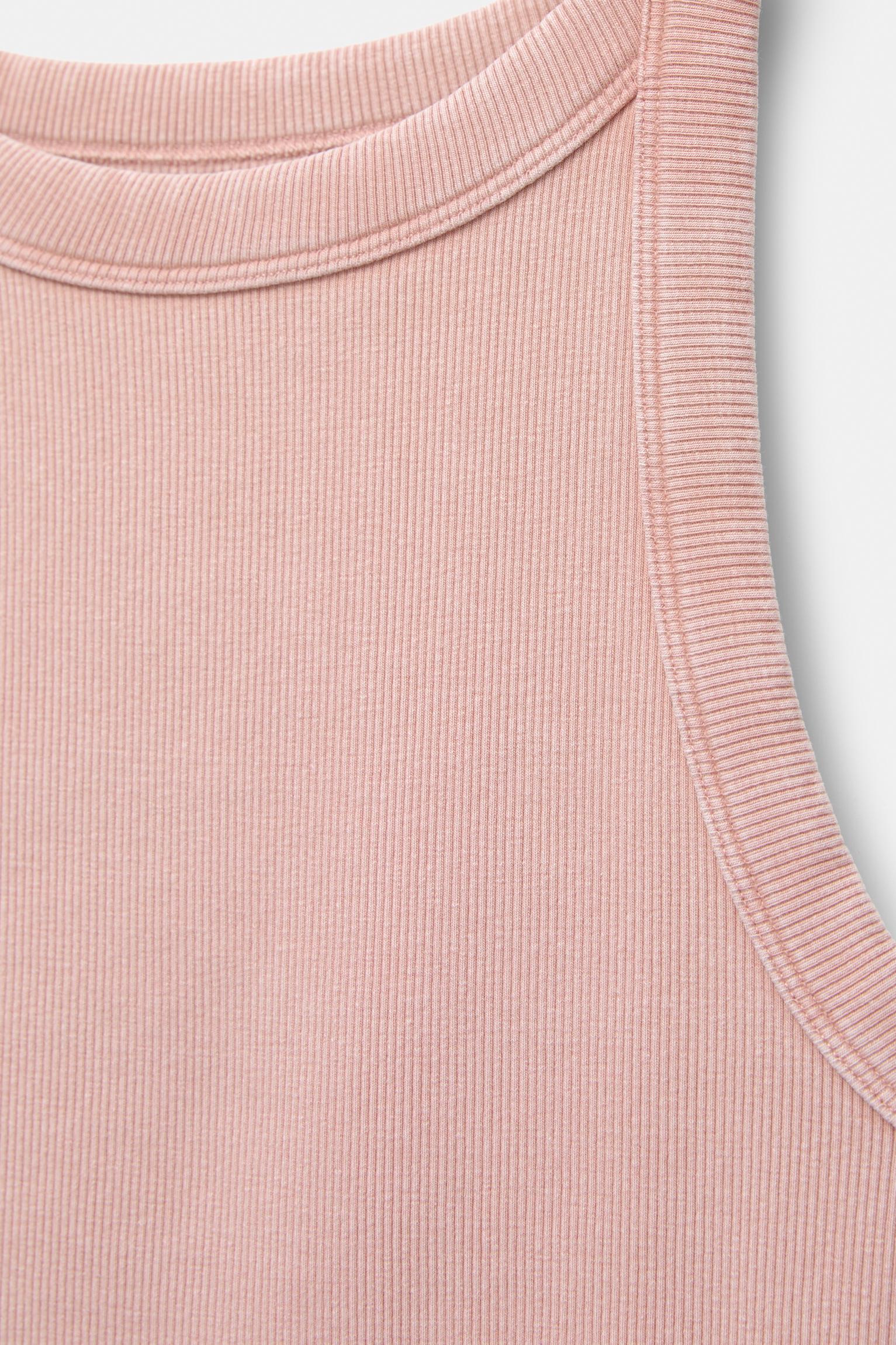 Halter neck tank top with trims Product Image