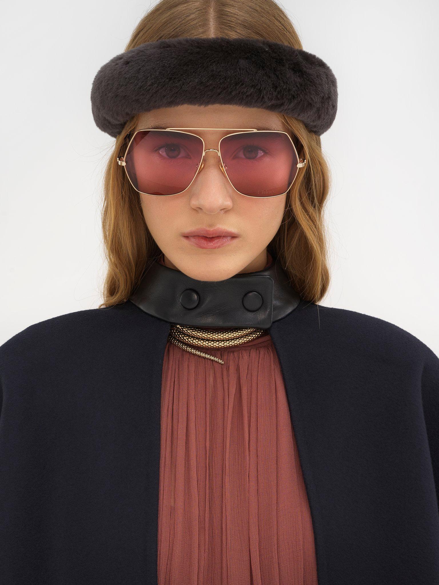 High-low cape in double-face wool Product Image