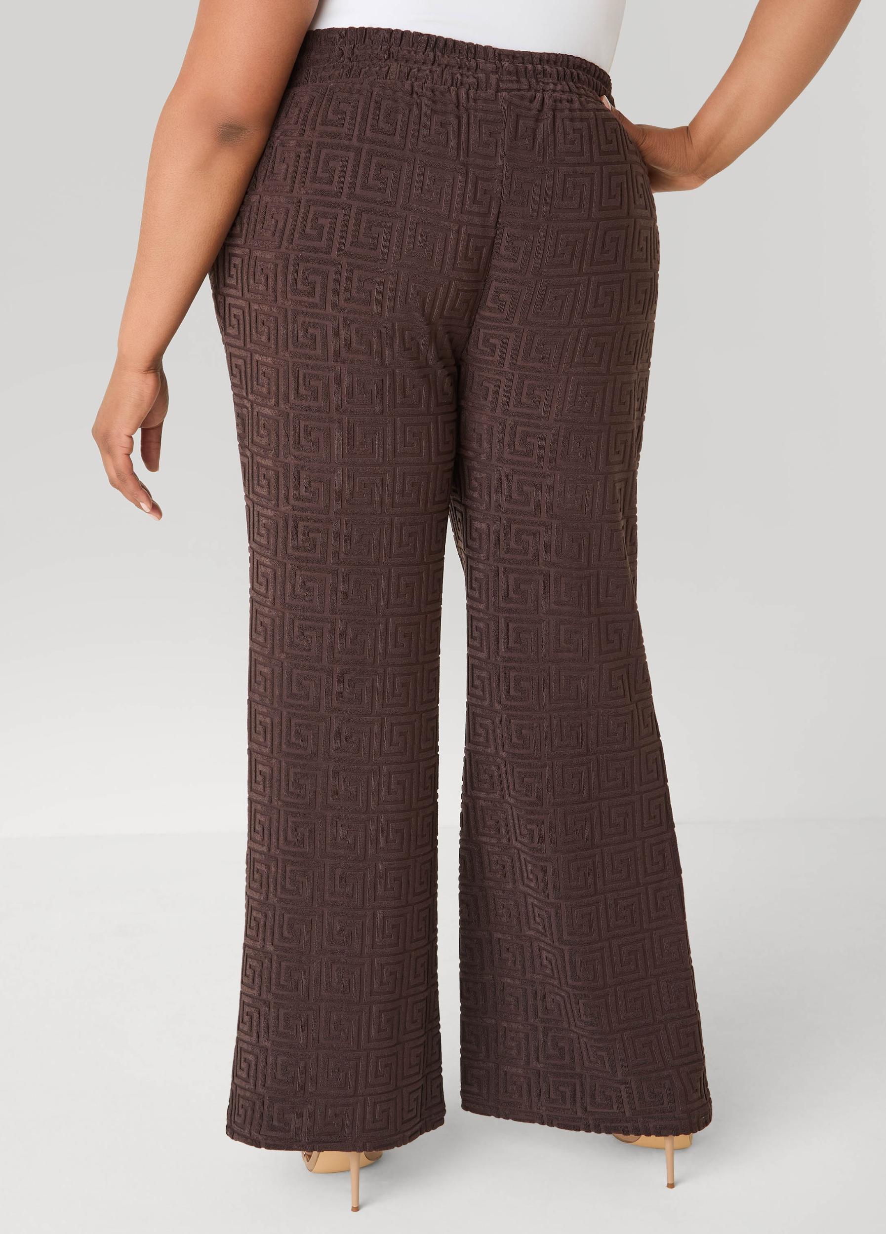 Greek Key Wide Leg Pants Product Image