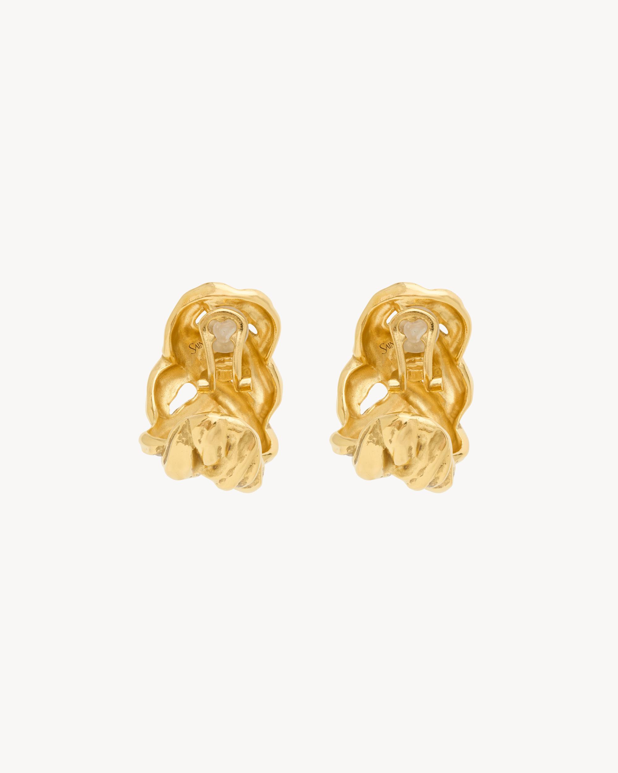 WHEAT CHAIN EARRINGS IN METAL Product Image
