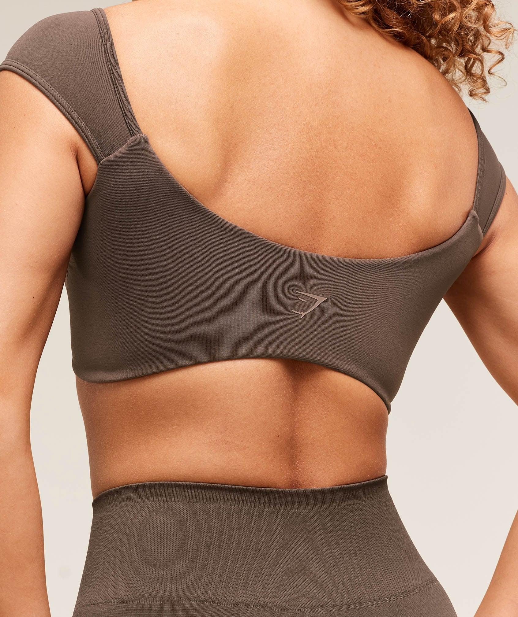 Gymshark Soft Sculpt Cap Sleeve Bralette - Walnut Brown Female Product Image