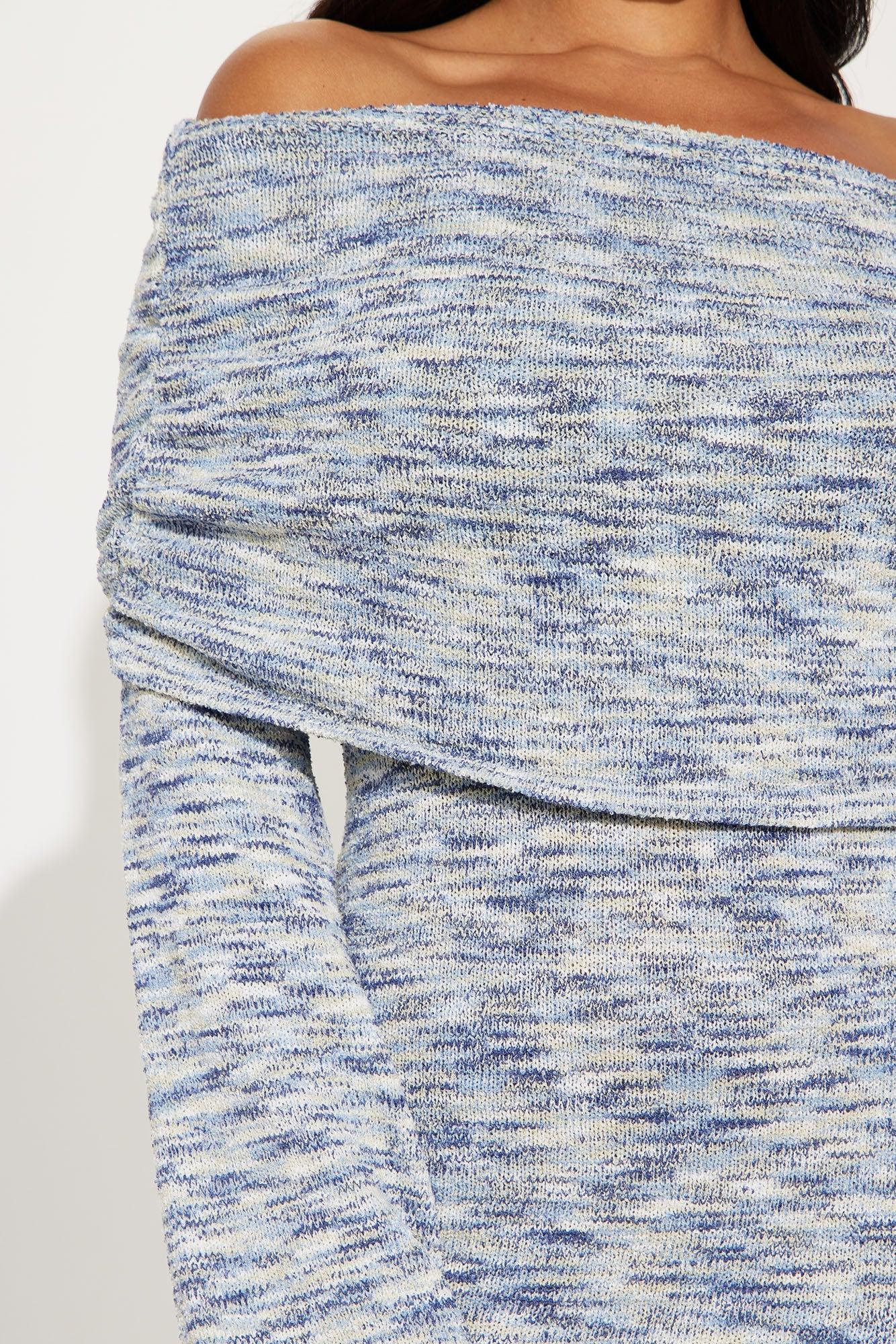 Samantha Sweater Maxi Dress - Blue/combo Female Product Image