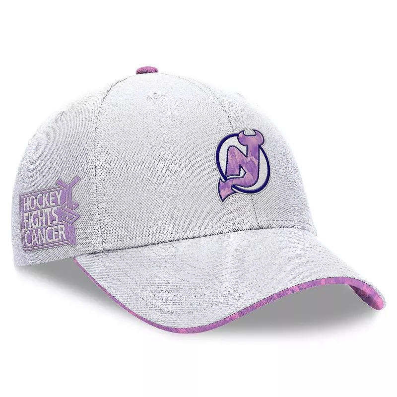 Men's Fanatics White Seattle Kraken Authentic Pro Hockey Fights Cancer Adjustable Hat, Krk White Product Image