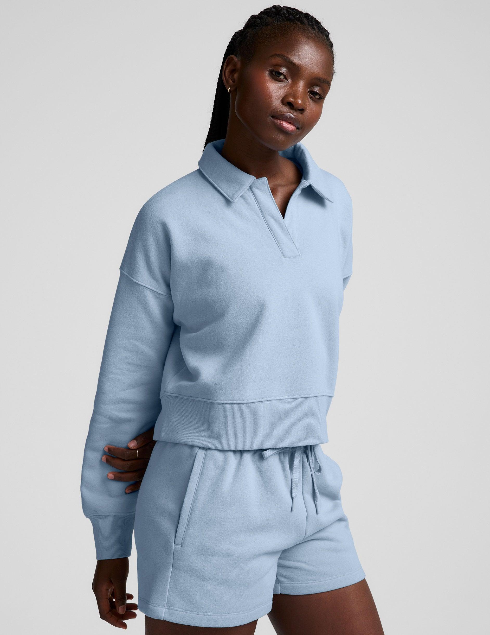 LuxeFleece Collared Sweatshirt Product Image