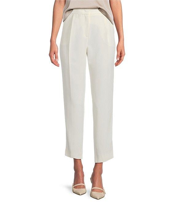 Marella Izabel Crepe Satin Straight Fit Pressed Pleat Ankle Pants Product Image
