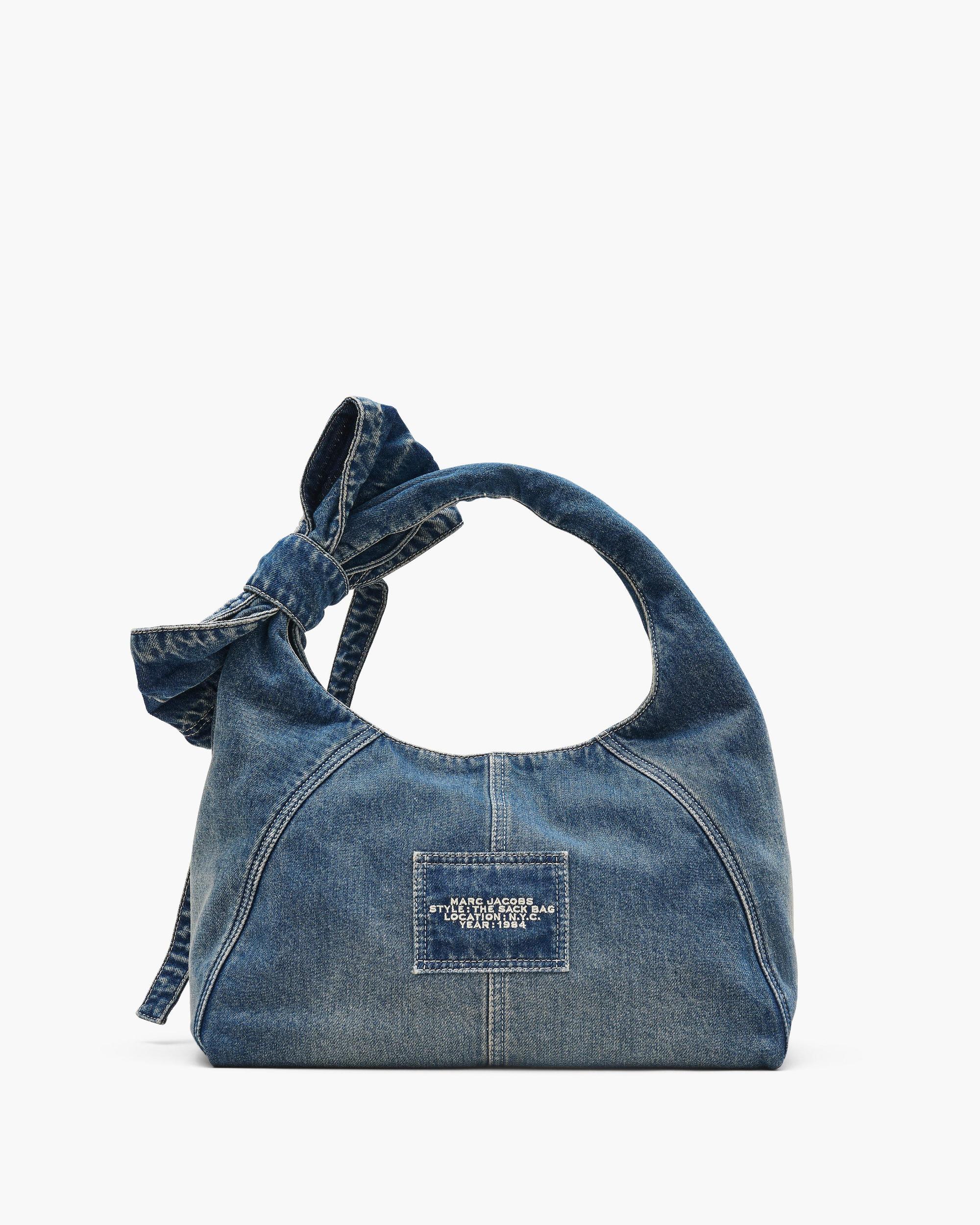 The Bow Denim Sack Bag Product Image