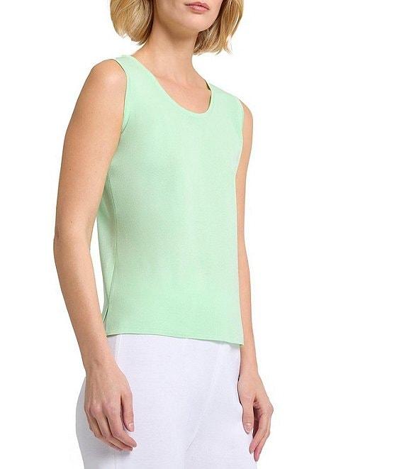MISOOK Knit Double Scoop Neck Sleeveless Tank Product Image