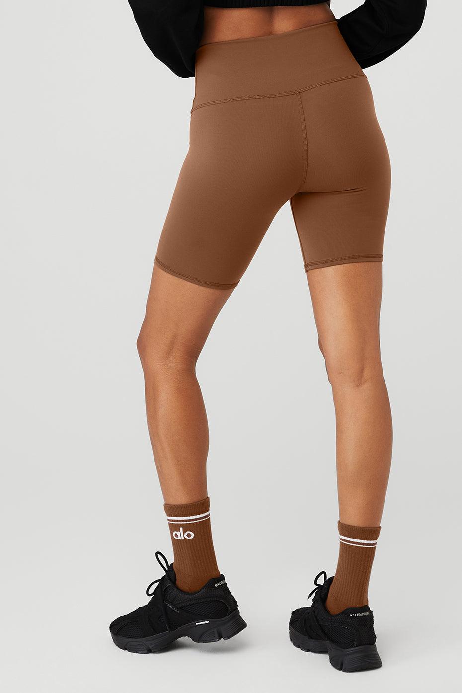 7" High-Waist Biker Short - Cinnamon Brown Product Image