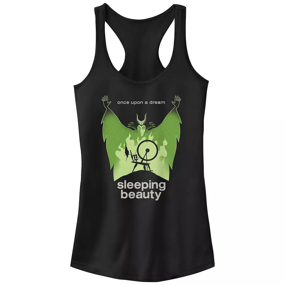 Disney Villains Sleeping Beauty Maleficent Spinning Wheel Juniors' Racerback Tank Top, Girl's,  Product Image