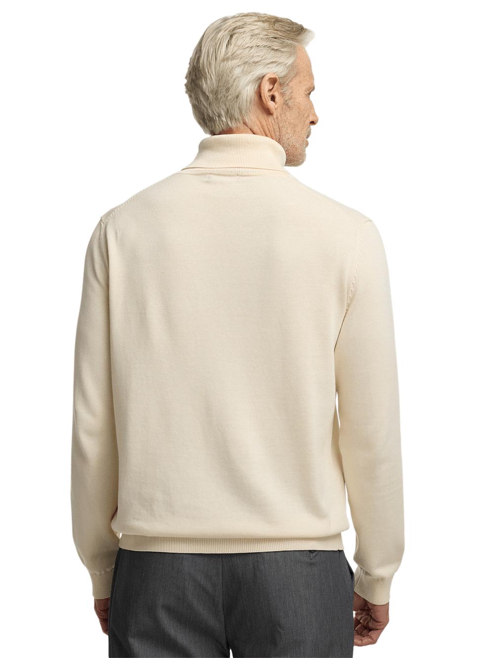 Supima Cotton Turtleneck - Ivory Product Image