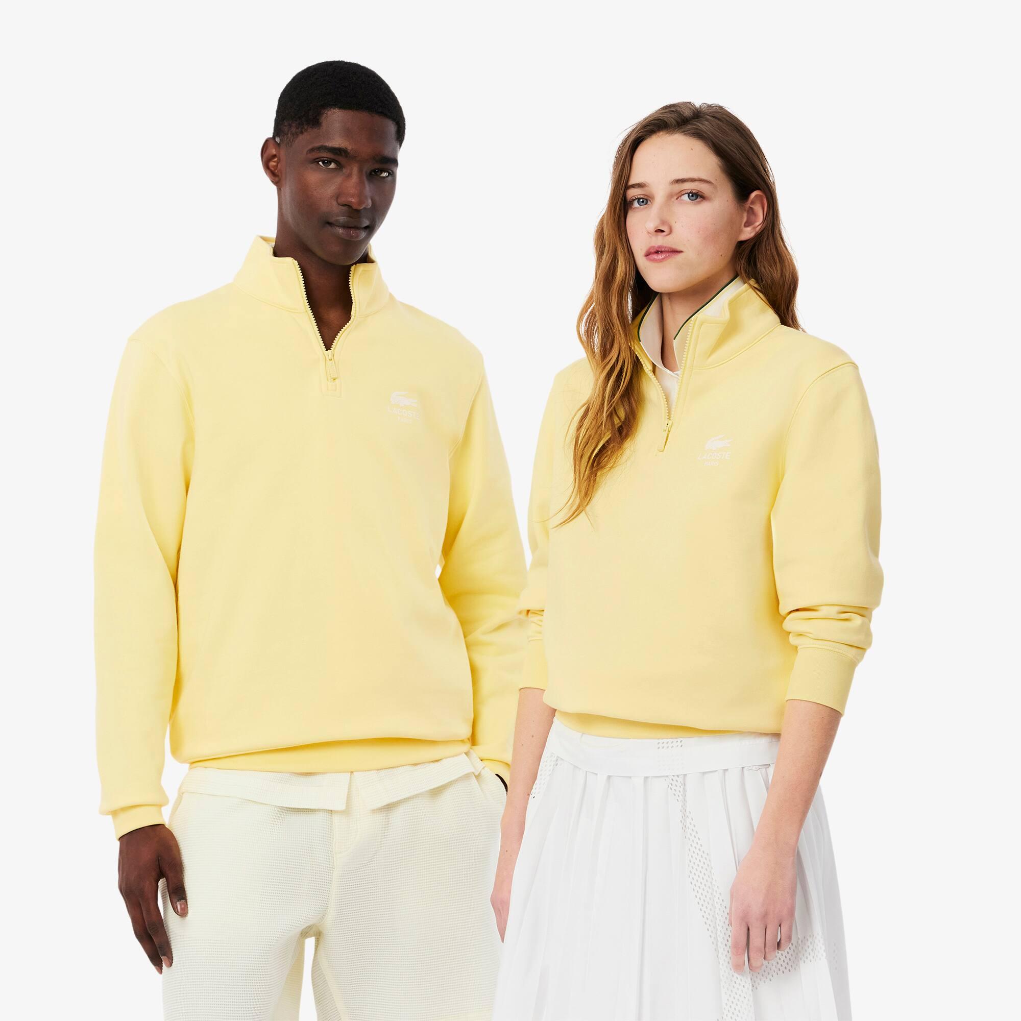 High Neck Zip-Up Print Sweatshirt Product Image