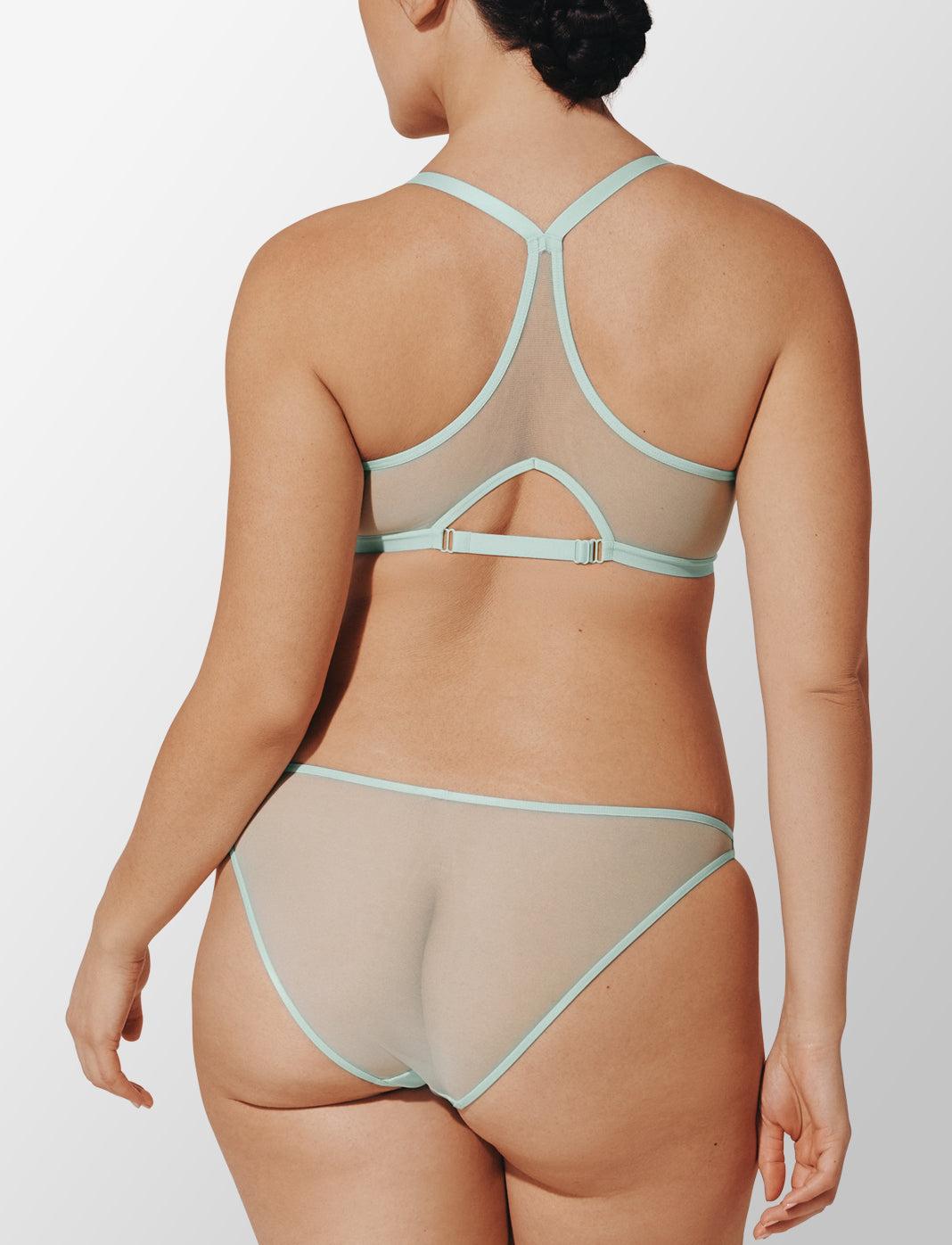 Bare Mesh Front Close Racerback Bra Product Image