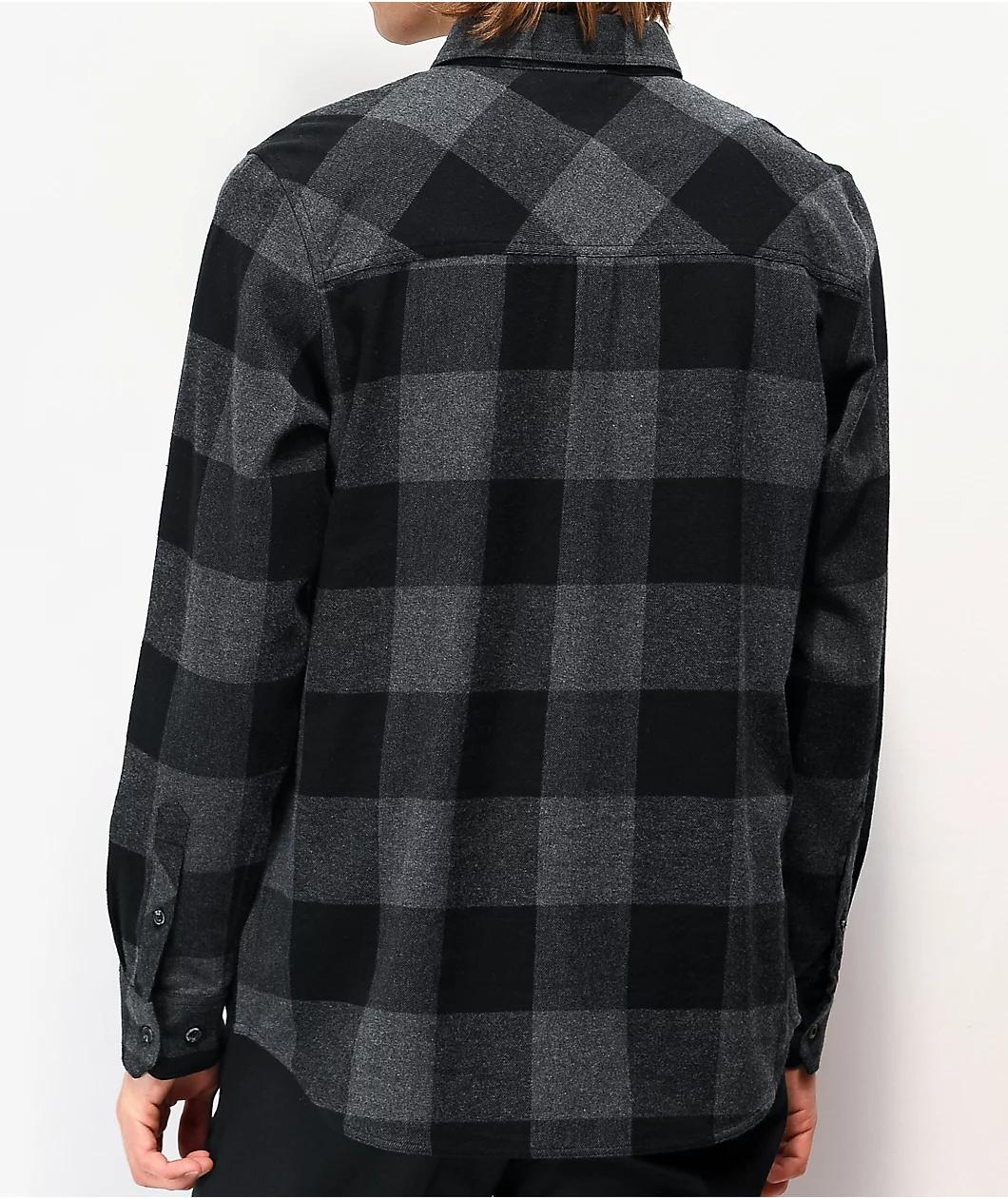 Dravus Travis Grey & Black Flannel Shirt Product Image