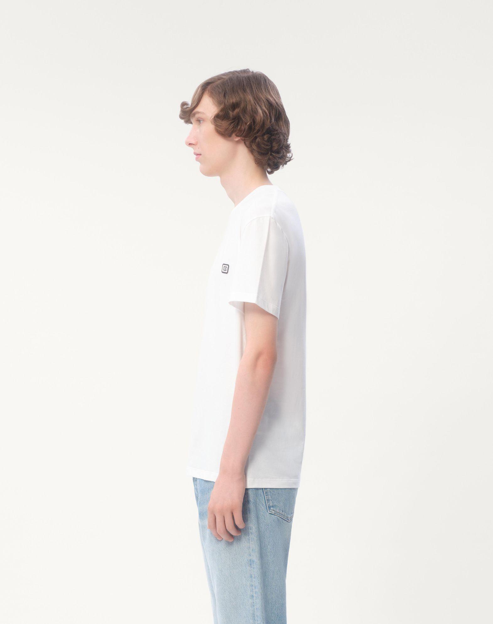 Cotton T-Shirt With Vlogo Patch Product Image