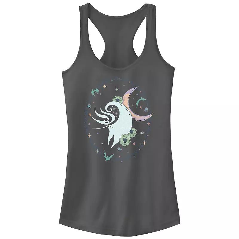 Disney's The Nightmare Before Christmas Zero Stars And Flowers Juniors' Racerback Tank Top, Girl's,  Product Image