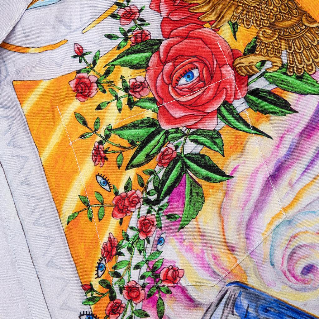 Short Sleeve Cuban Collar Shirt - A Tournade De Rose Male Product Image