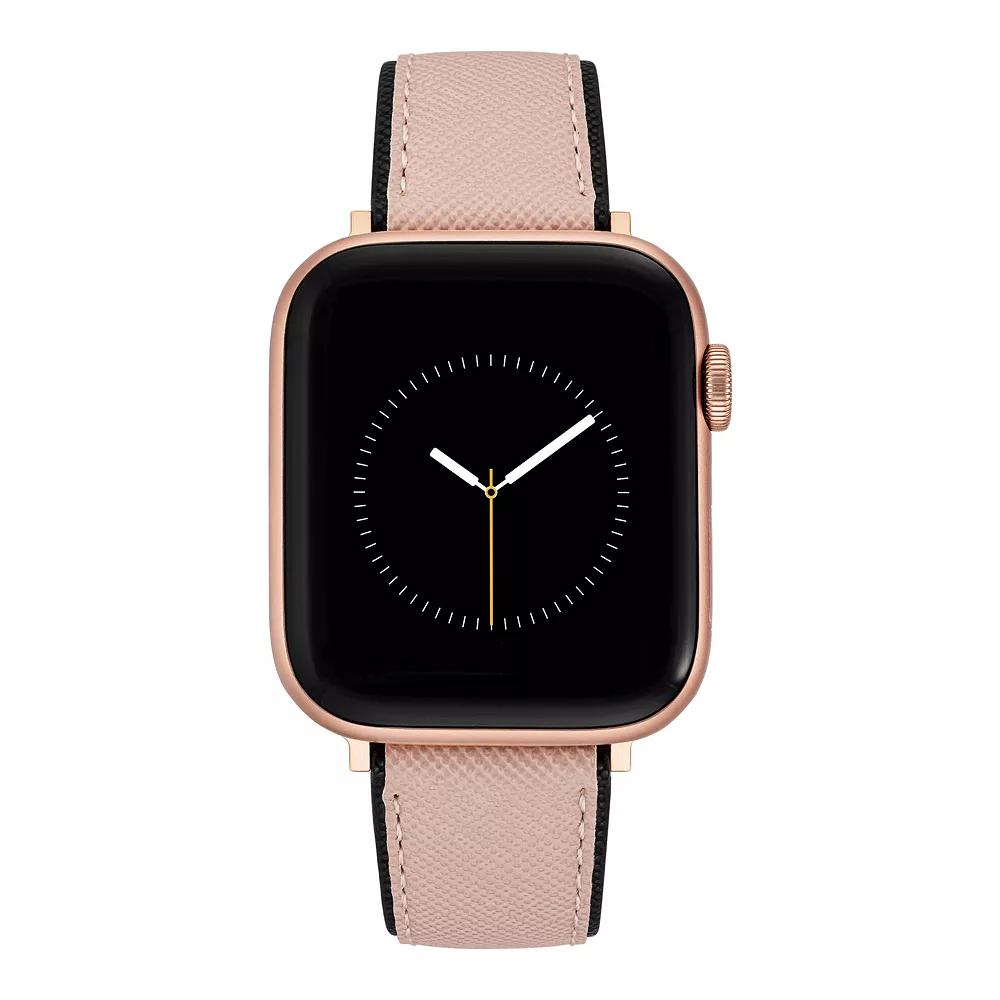 Nine West Women's Smooth Faux Leather Band designed for Apple Watch®, Size: Small, Pink Product Image