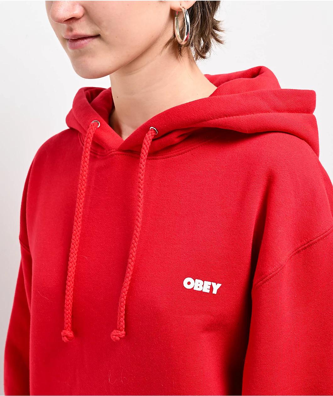 Obey Bold Type Red Hoodie Product Image