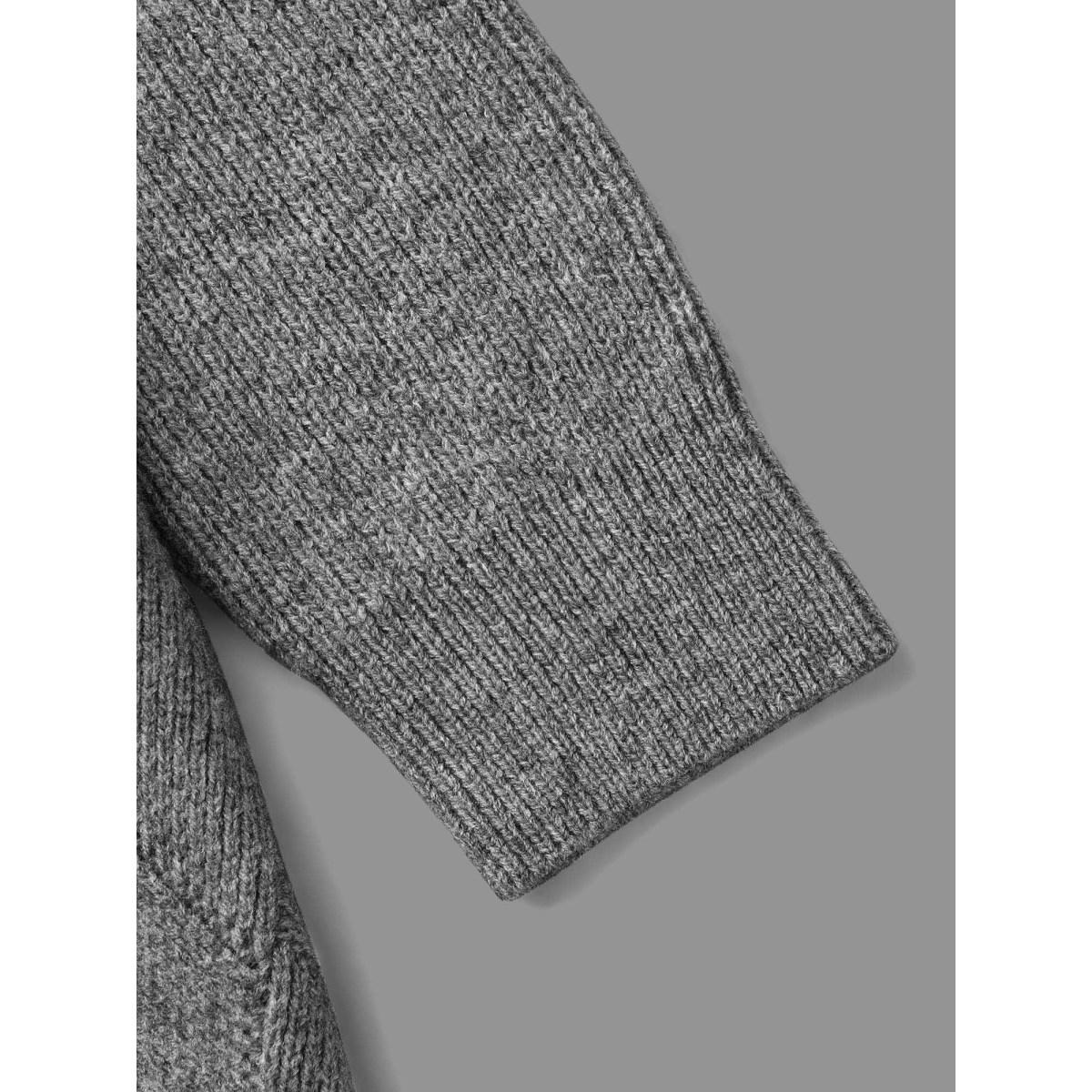 Plus Size Solid Textured Open Front Cardigan Mediumgray Women Casual Loose Long Sleeve Everyday Cardigans BloomChic 22-24/3X Product Image