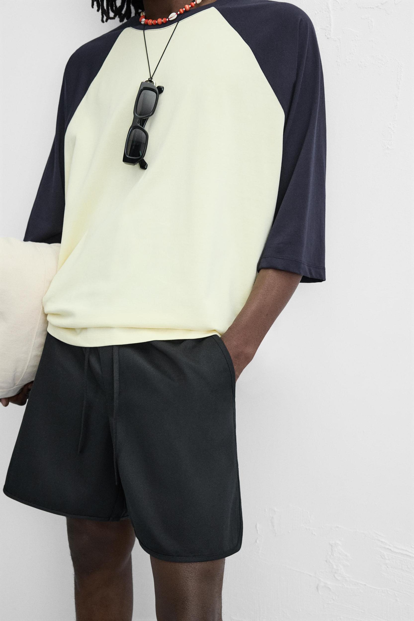 COTTON - LYOCELL BERMUDA SHORTS Product Image