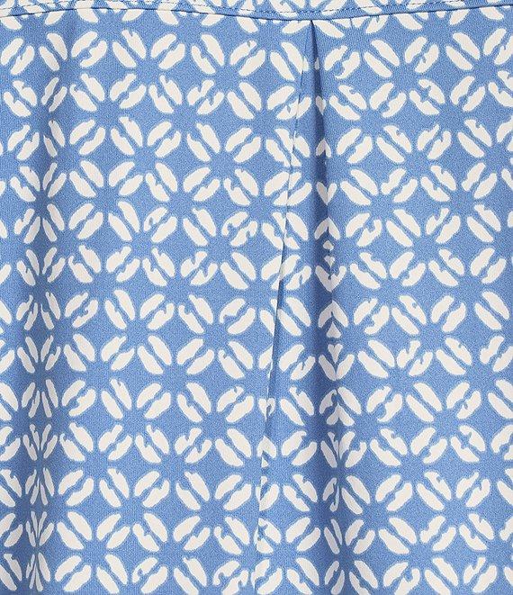 J.McLaughlin Printed Catalina Cloth Collared V-Neck Long Sleeve Dress Product Image