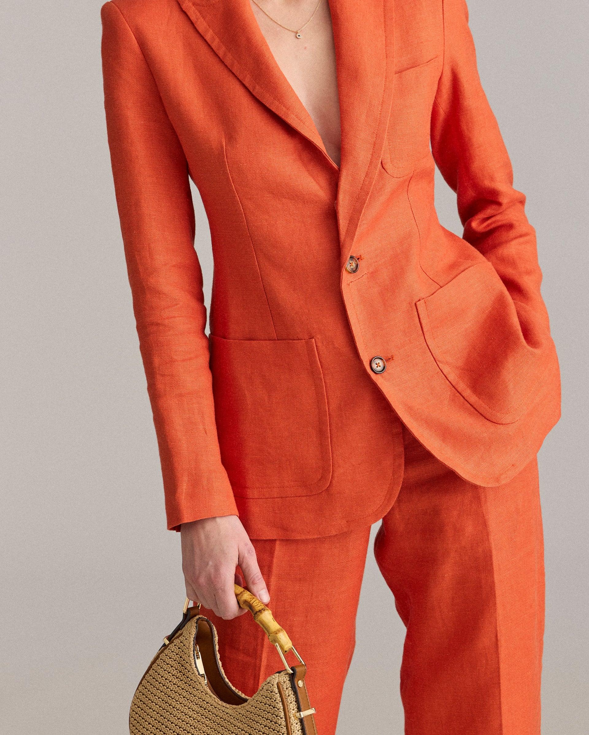 Linen Two Button Blazer -  Product Image