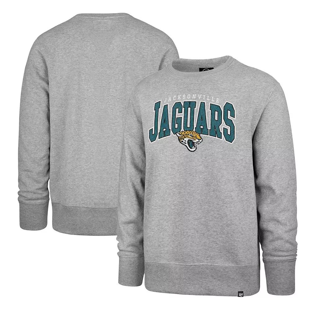 Men's '47 Gray Jacksonville Jaguars Varsity Block Headline Pullover Sweatshirt,  Product Image