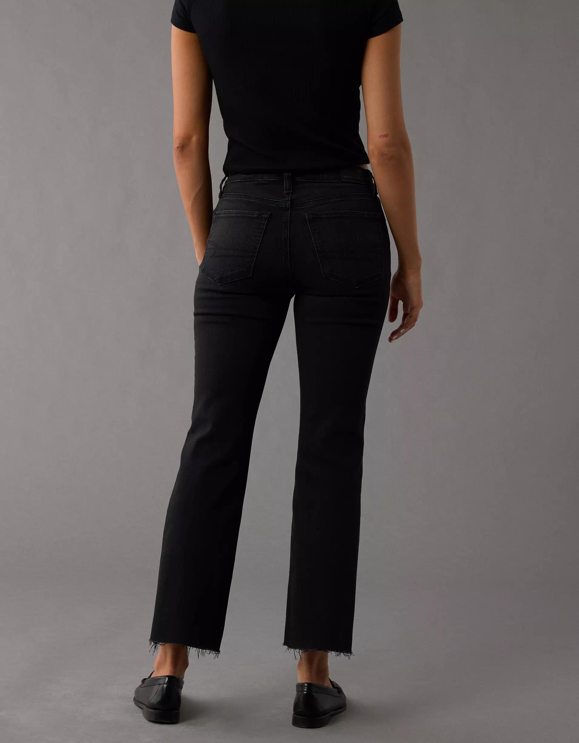 AE Next Level High-Waisted Kick Bootcut Crop Jean Product Image