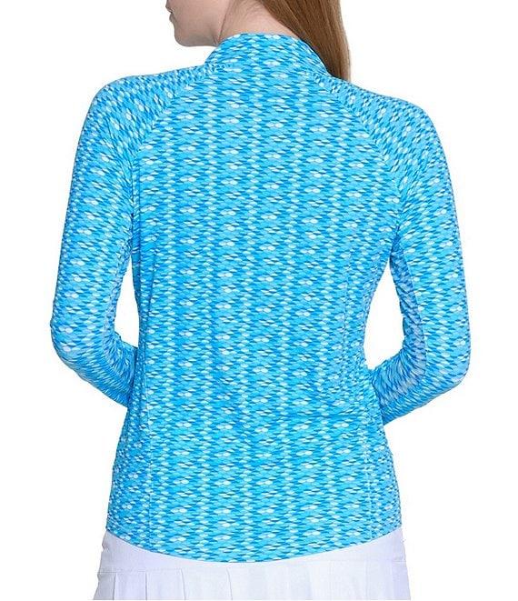 Sport Haley Print Tempo Quarter Zip Mock Neck Long Sleeve Pullover Product Image