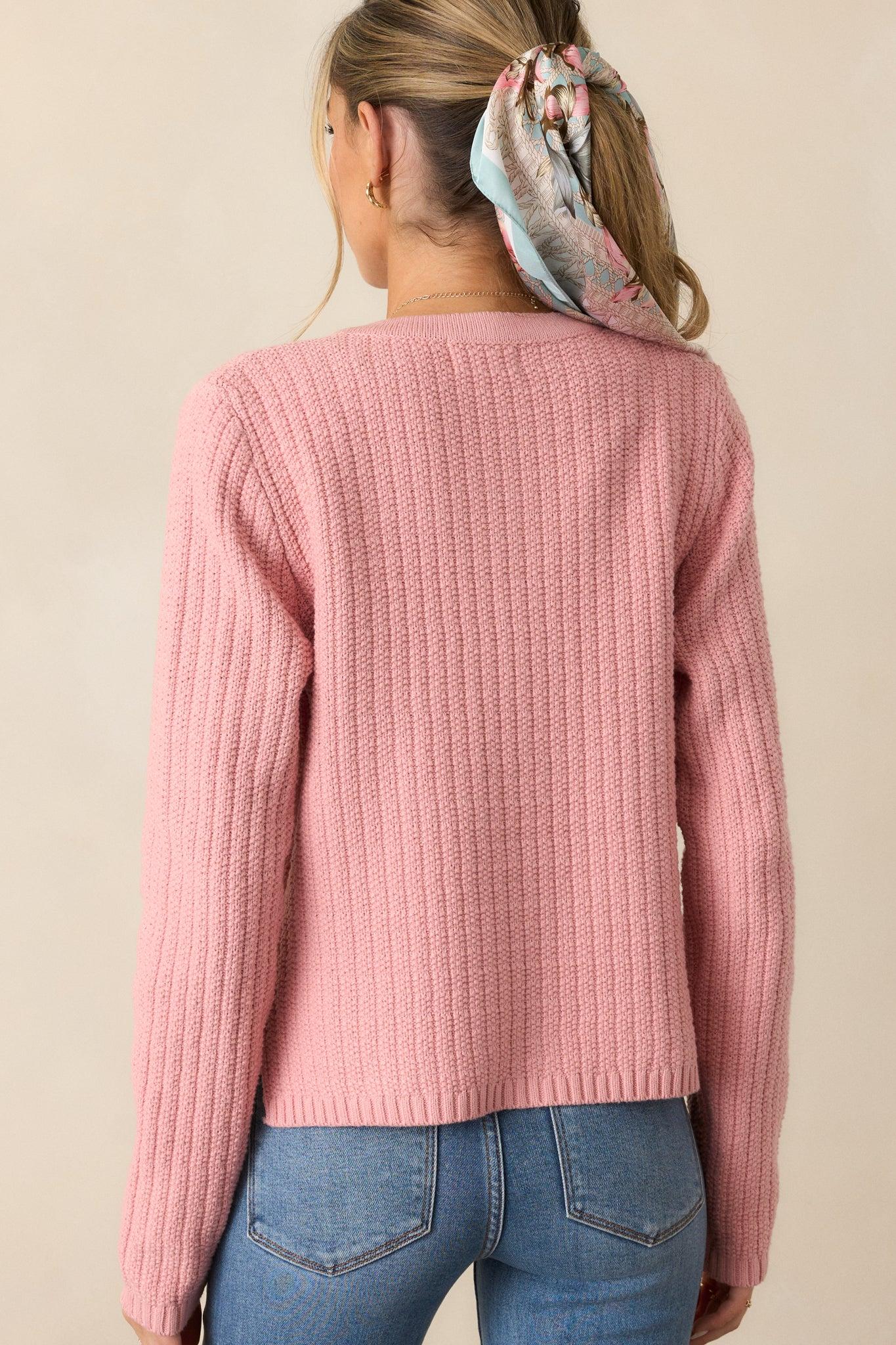 Which Chapter Rose Knit Cardigan Product Image