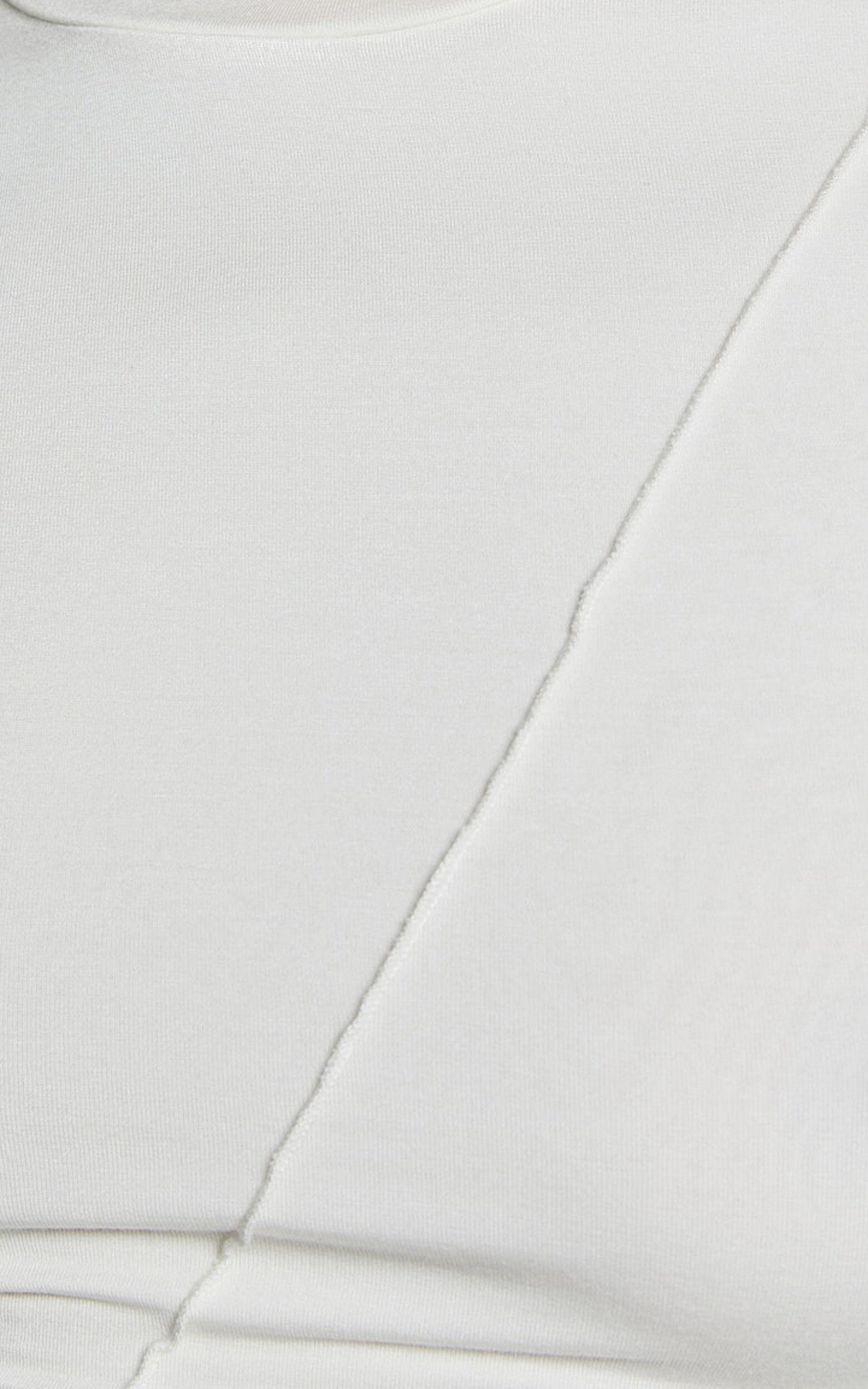 Dayna Top - Long Sleeve Exposed Seam Top in Off White Product Image