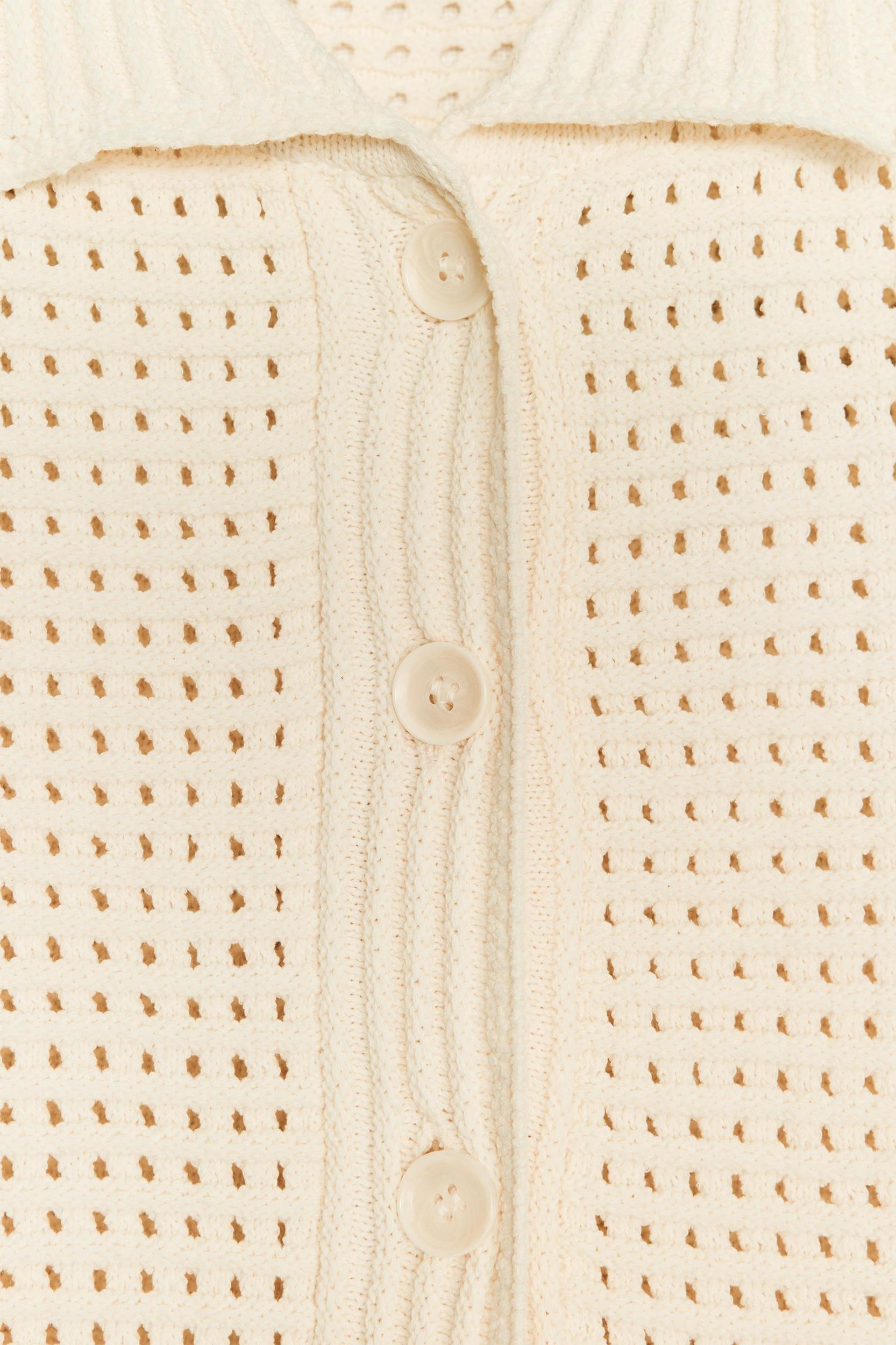 CHECKERED KNIT JACKET WITH FRINGE Product Image