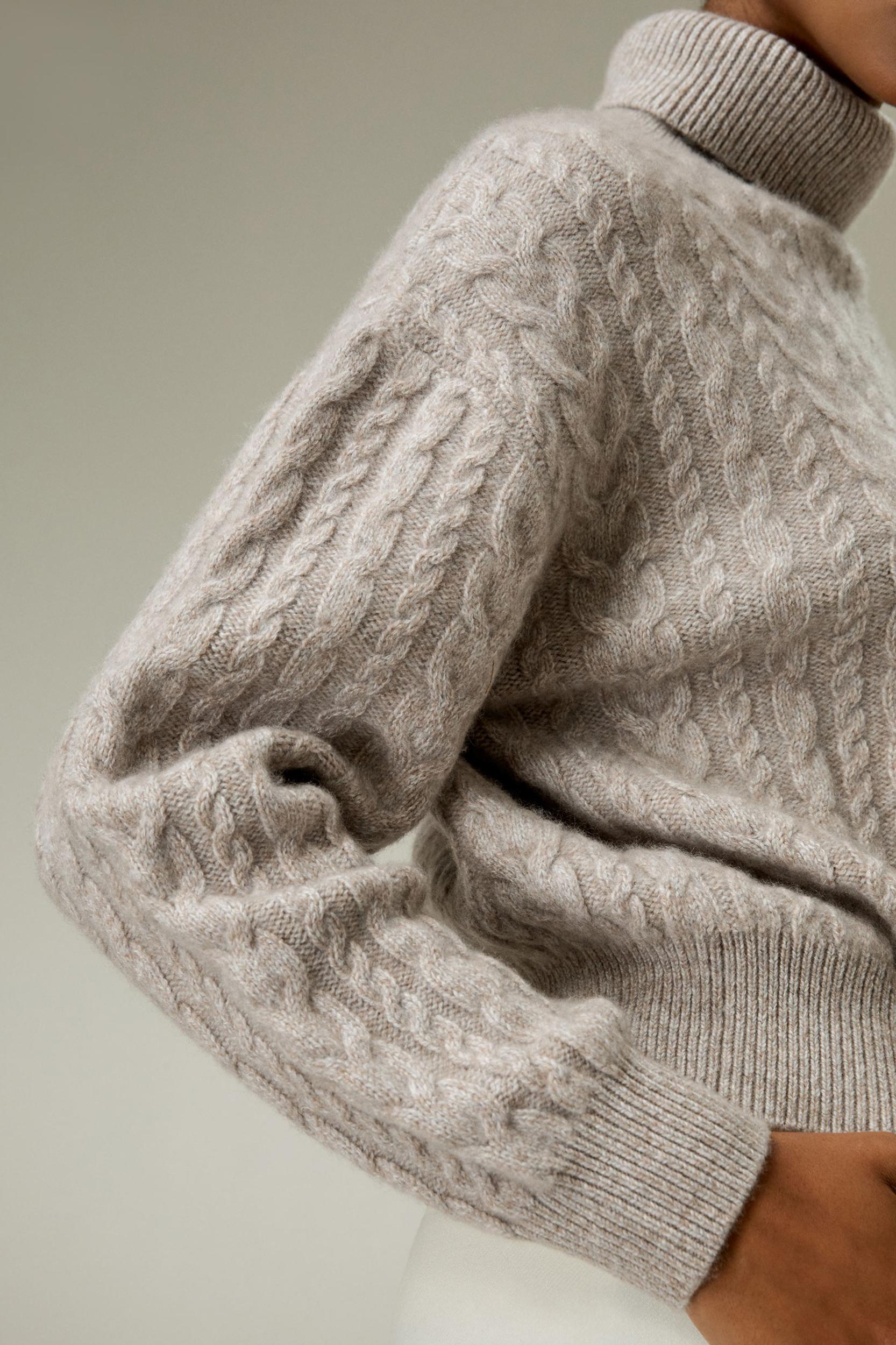 Cashmere Cable Knit Jumper Sweater Product Image