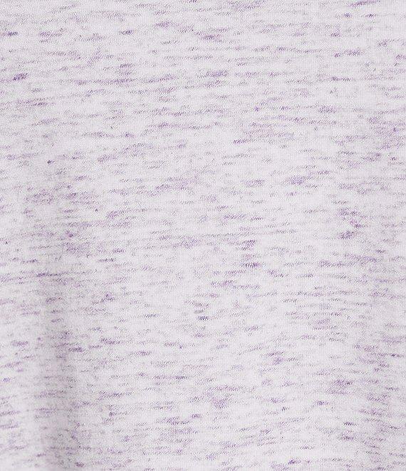 Westbound Petite Size Purple Space Dye Long Sleeve Crew Neck Pullover Product Image