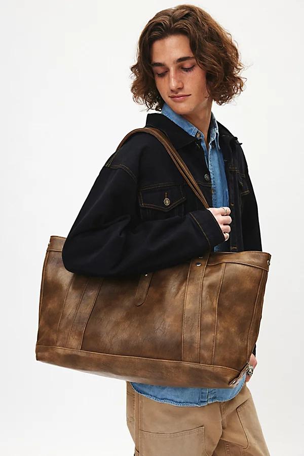 BDG Washed Faux Leather Tote Bag Mens at Urban Outfitters Product Image