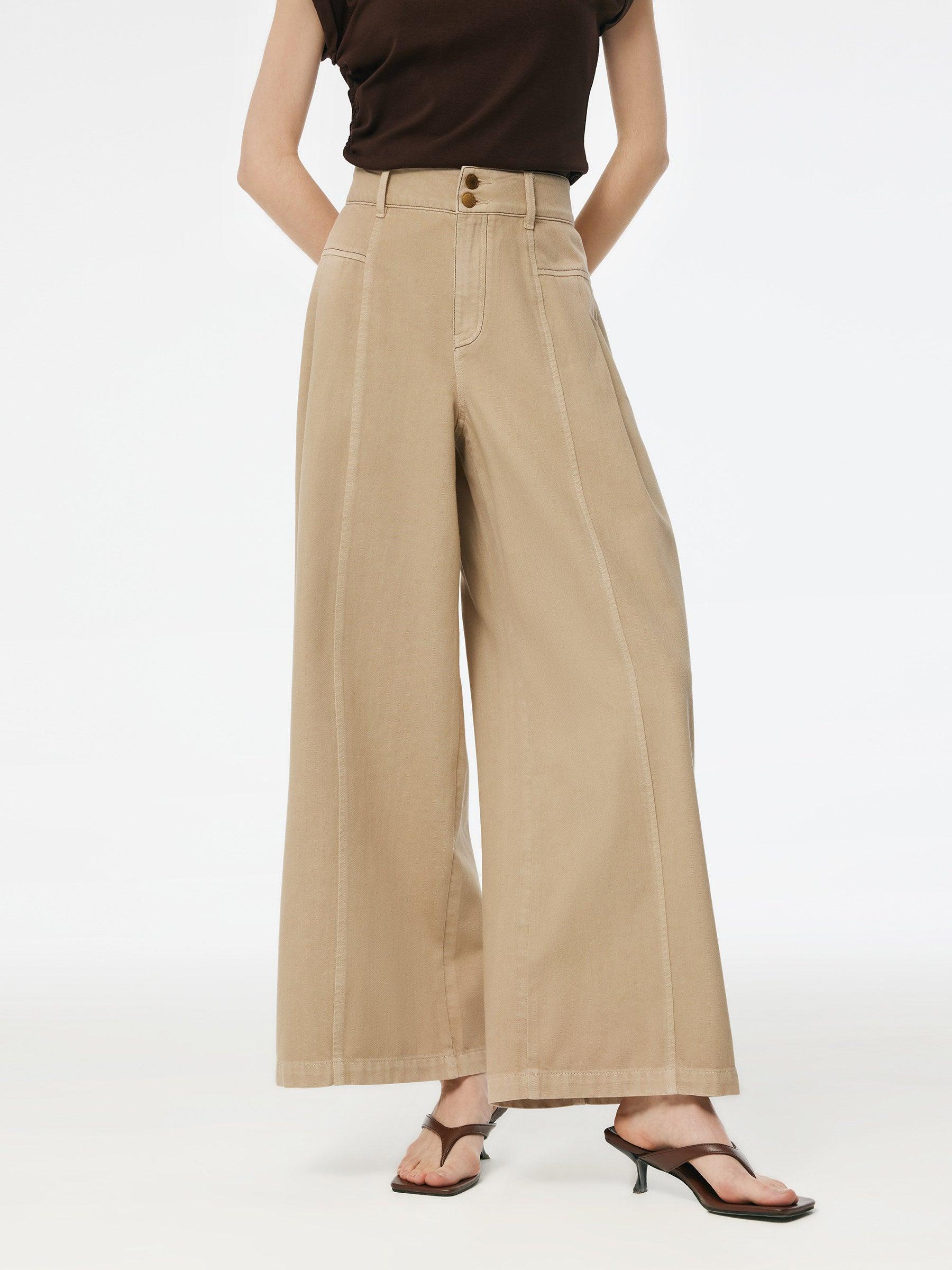 Denim Women Wide Leg Straight Jeans Product Image