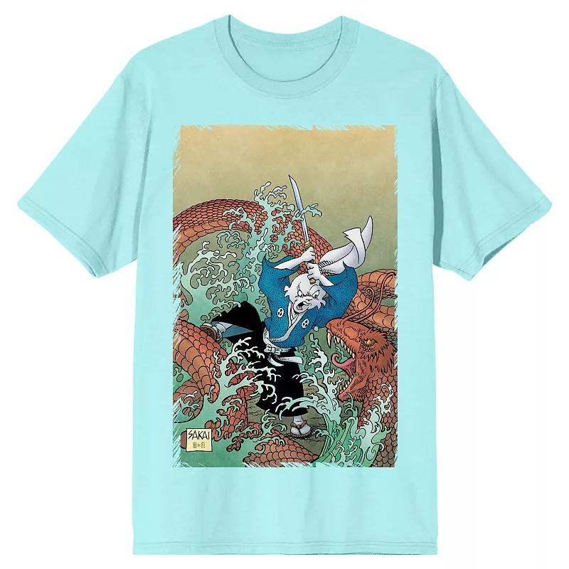 Men's Usagi Yojimbo Samurai Rabbit Graphic Tee, Size: Large, Blue Product Image
