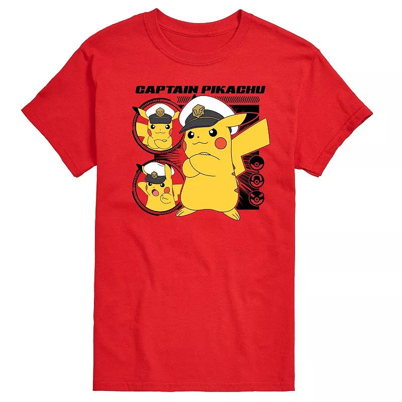 Men's Pokemon Captain Pikachu Graphic Tee,  Product Image