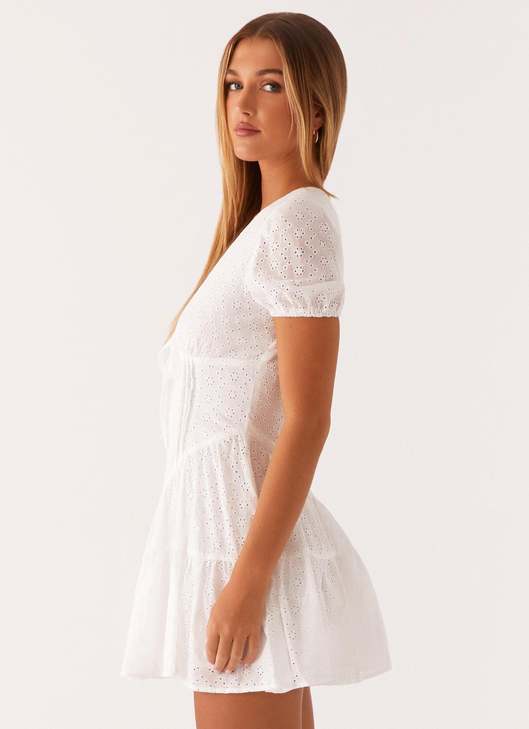 Sweetness Mini Dress - White Product Image
