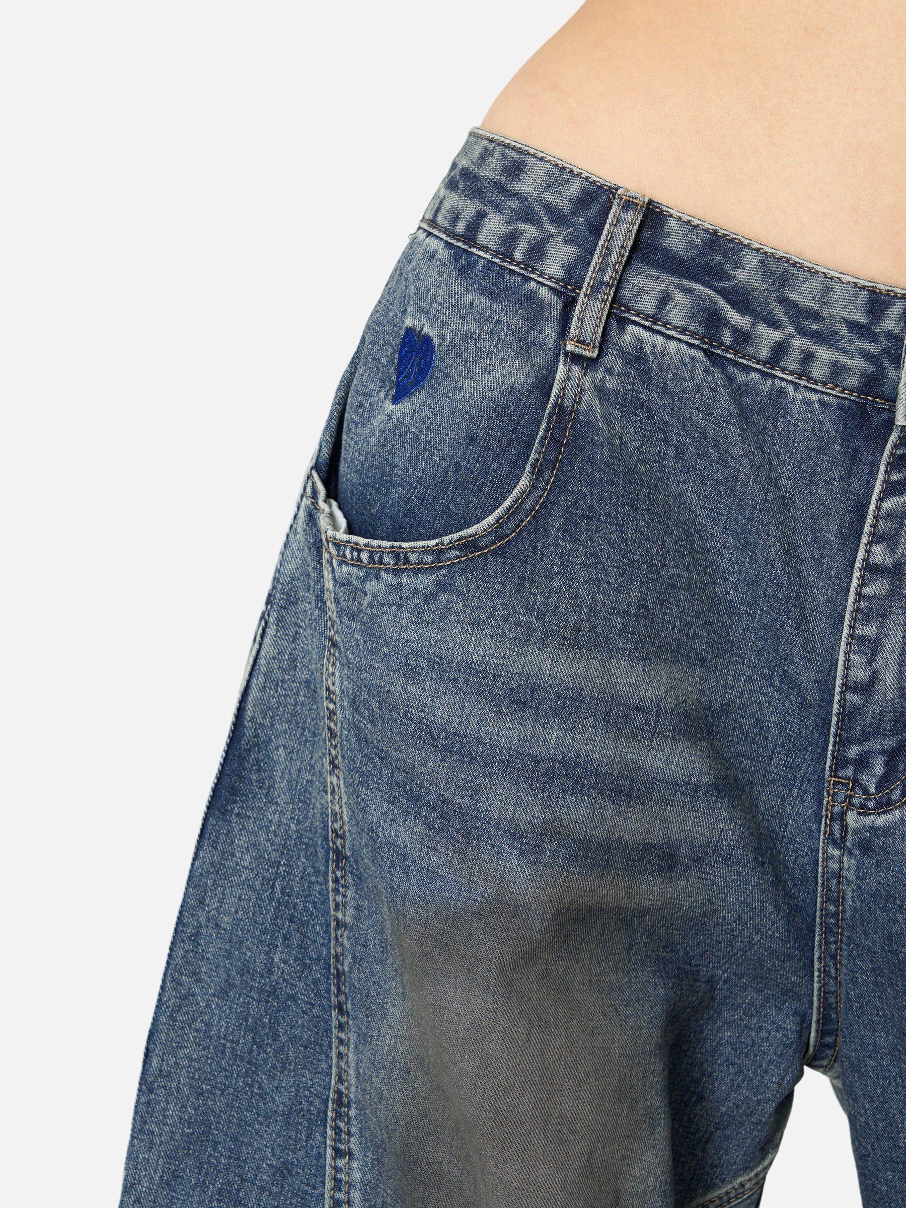 Aelfric Eden Baggy Distressed Washed Jeans Product Image