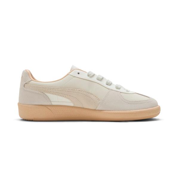 PUMA Palermo Leather Women's Sneakers in Warm White/Alpine Snow/Cashew Product Image