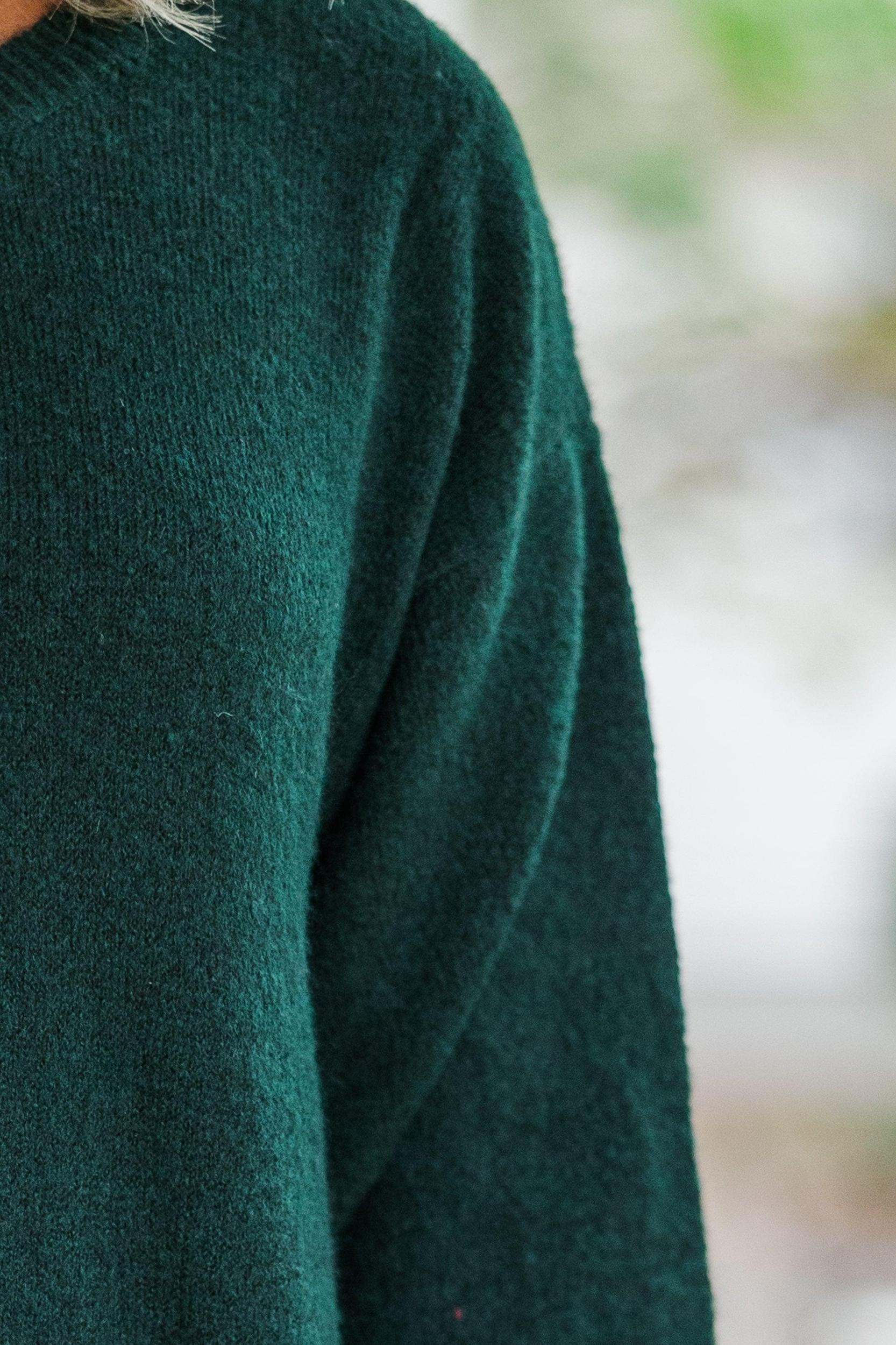 Feeling Your Best Emerald Green Sweater Dress Female Product Image