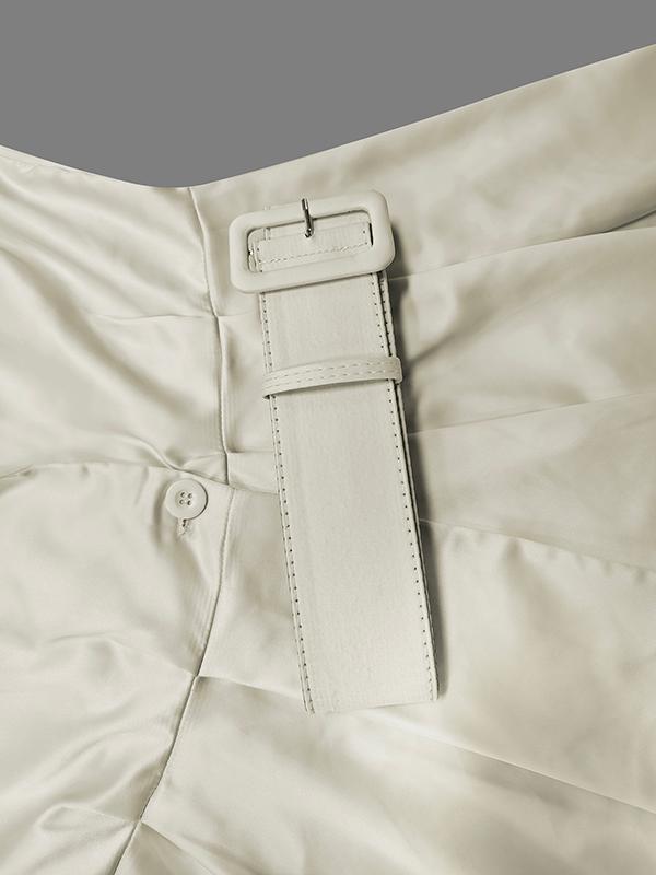 Long Sleeves Loose No Belt Solid Color Notched Collar Maxi Dresses Product Image